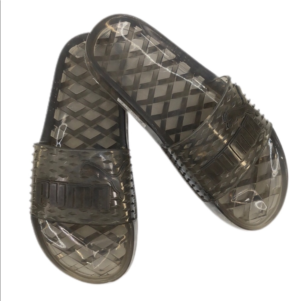 Puma Fenty Black Jelly Pool Slides / Sandals